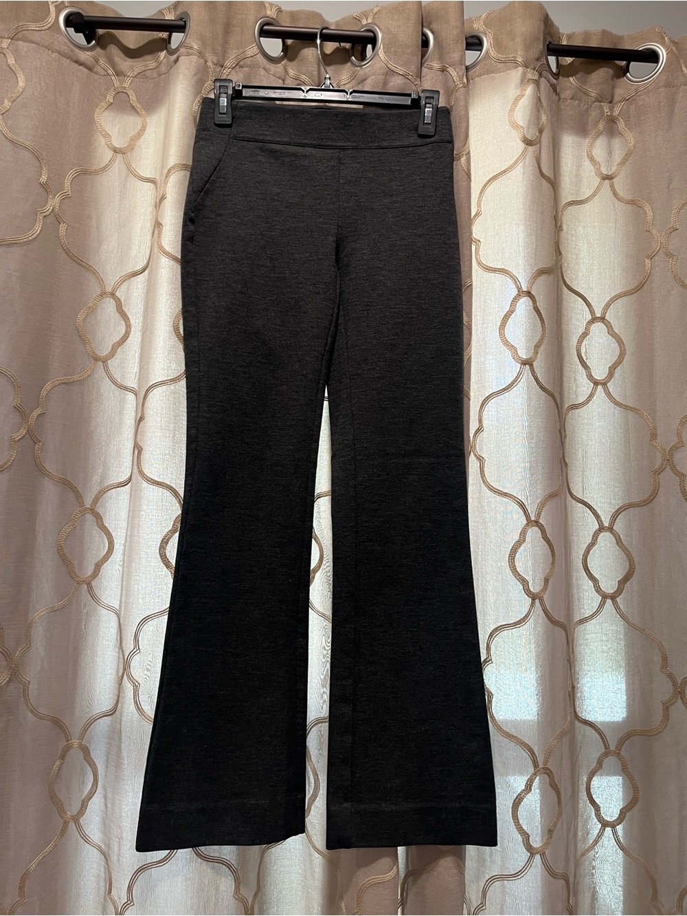 Vera Wang Charcoal Boot-Cut Ponte Pants with Flare
